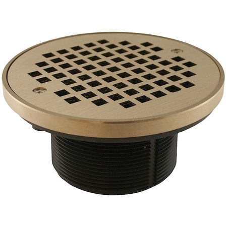 Jones Stephens 3-1/2in. IPS PVC Spud with 5in. Nickel Bronze Strainer with Ring D56215